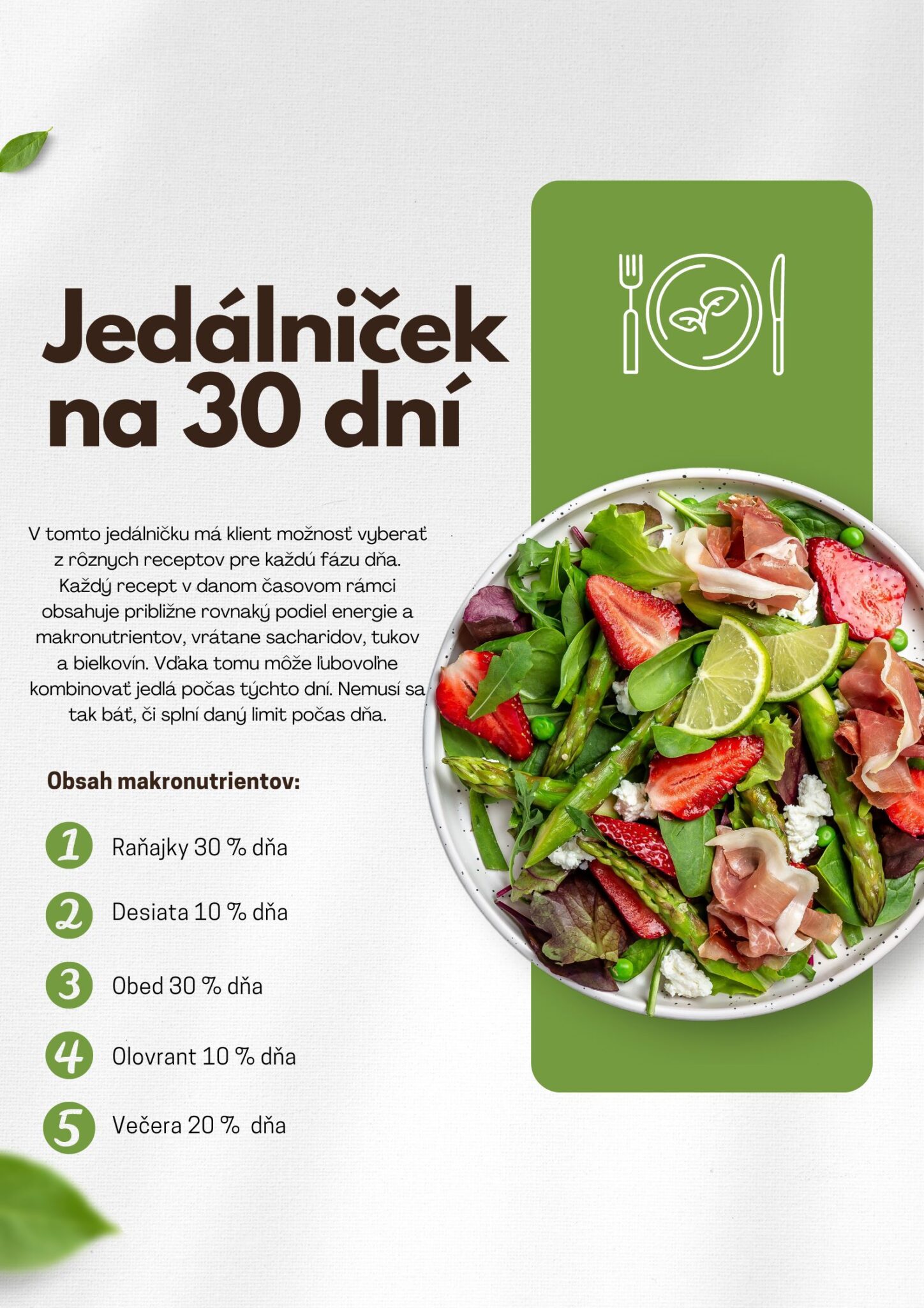Ukážka jedla z jedálnička na mieru